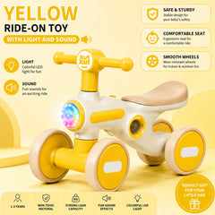 Baby Products Learn to Walker Children Kids Ride-on Cars Toys Infant 4 Wheels Steel Baby Balance Bike for 1 Year Old Boys Girls